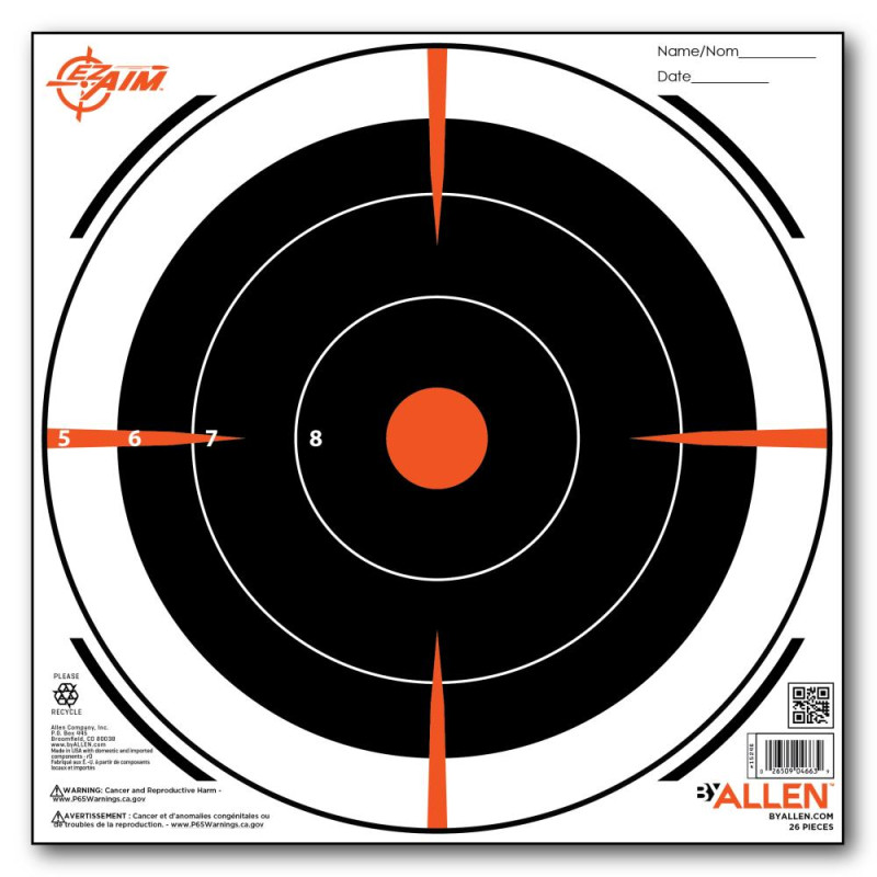 Allen EZ Aim Paper Bullseye...