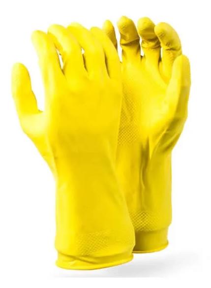 WEB-TLCS-HOUSEHOLDGLOVE #1. Yellow Household Glove DG-HS-Y -Dromex-