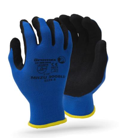 WEB-TLCS-GLOVEMIIZU300BLU #1. Glove Miizu300 Blue Palm Coated MIIZU300BLU -Dromex-